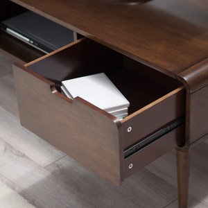 Meuble TV moderne de luxe en bois massif blanc acajou avec installation facile pour hôtel, salon, chambre à coucher, appartement - Product Image 4