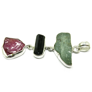 Colgantes de plata de ley 925 con múltiples piedras, joyería de plata de diseño - Product Image 4