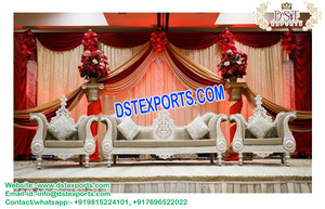 เอเชียปากีสถาน Walima ชุดเฟอร์นิเจอร์ผู้ผลิตเฟอร์นิเจอร์จัดงานแต่งงานเอเชียอินเดียจัดงานแต่งงานไม้แกะสลักโซฟา - Product Image 3