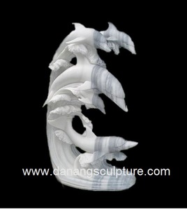 Sculpture en pierre d'aigle DSF-T050 sculpté à la main Statue d'animal de style oriental pour décoration de jardin intérieur extérieur disponible granit de marbre - Product Image 4