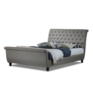 Cadre de lit double capitonné en tissu Chesterfield Elisa MWF 2026 au design moderne - Product Image 1