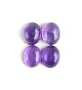 Top Quality Beautiful Oval Shape Smooth Cabochons Natural Purple Amethyst Smooth Loose Gemstone Wholesale - Product Image 2