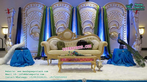 แผงฉากหลังงานแต่งงานสไตล์โมเดิร์นแปลกใหม่ แบบอังกฤษ-อินเดีย สำหรับเวทีต้อนรับ น้ำหนักเบา ทำจากไฟเบอร์กลาส ปรับแต่งขนาดได้ - Product Image 3