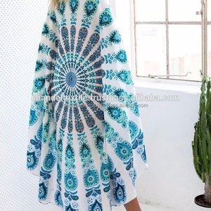 Tapiz redondo de Mandala con flecos indios, tapices colgantes de pared impresos para playa, esterilla de Yoga, decoración, toalla redonda - Product Image 2