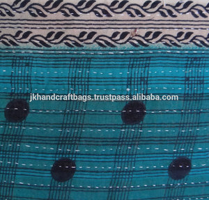 New Arrival Vintage Handmade Cotton Sari Kantha <b>Cushion</b> Cover - Product Image 2