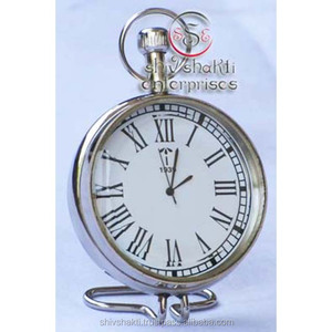 Reloj de escritorio niquelado Vintage de alta calidad, técnica pulida, regalo de Mesa para el hogar o la oficina, precios competitivos a granel - Product Image 1