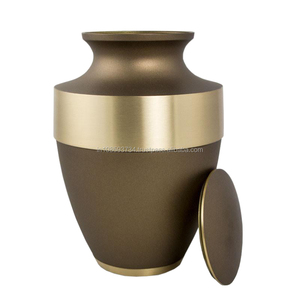 Urnas de cremación de Metal, tarro decorativo hecho a mano para el hogar, urna funeraria, urna de cremación de latón de Metal para cenizas humanas adultas decorativas - Product Image 2