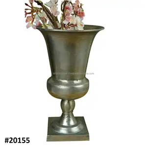 Düğün otel dekorasyon lüks çiçek vazo ev ve çiftlik evi dekorasyon Metal alüminyum yuvarlak şekli vazo
