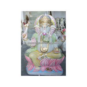 หินอ่อนหินแฮนด์เมดอินเดียพระพิฆเนศรูปปั้น - Product Image 1