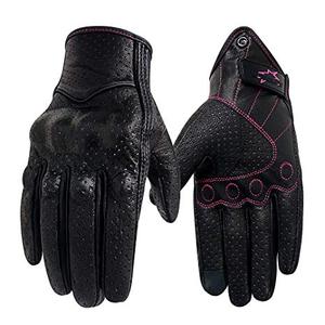 GL Girls Fashion Red Wine Color Goatskin Leather <b>Glove</b> Goat <b>Women</b> with Bow Velvet Black Plain OEM - Product Image 2