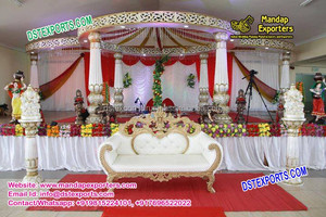 Indian Wedding Choris Mandap <b>Set</b> Trending Fiber Indian Wedding Mandap Decor Hindu Wedding Ganesha Theme Mandap <b>Decoration</b> USA - Product Image 6