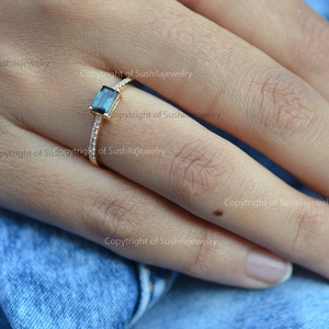 ทัวร์มาลีนทองเหลือง 14k เพชร พลอย ผู้ผลิตเครื่องประดับแหวนหมั้น - Product Image 1