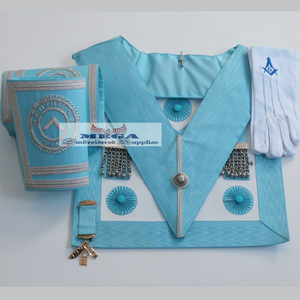 Artisanat maçonnique Regalia Master Mason Tablier Broderie Artisanat avec point de croix et couture - Product Image 1