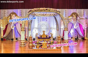 Conjunto de Mandap DE BODA FRP Tusk, elefante increíble, diferentes estilos, fabricante de Mandap de boda - Product Image 3