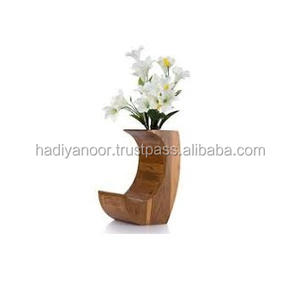 Jarrones de flores de madera para el hogar, sala de estar y vestíbulo, artículo decorativo, jarrón de tamaño personalizado de madera, novedad - Product Image 2