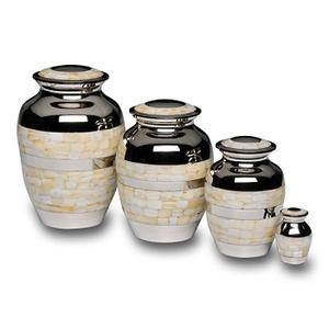Ensemble d'urnes funéraires en nacre émail fini urne funéraire adulte pour la maison hôtel Restaurant funérailles urnes de cendres humaines - Product Image 1