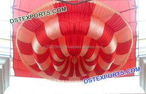 Nouveaux rideaux de plafond brodés pour mariage, tenadance d'arrière-plan de mariage indien, pour scène de mariage, vente en gros - Product Image 4