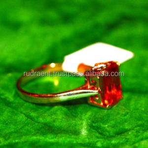 การออกแบบล่าสุด14 Ct สีเหลืองทองและซิทรินพลอยแต่งงานแหวนหมั้น - Product Image 2