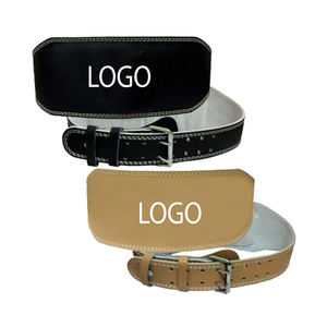 เข็มขัดหนังยกน้ำหนักหนังสีดำปรับได้สะดวกสบายทนทานสำหรับงานหนัก - Product Image 4