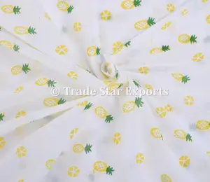 Hint el bloğu baskı elbise yapımı kumaş baskılı dikiş kumaş koşu malzemesi % 100% pamuklu bebek bezi kumaş