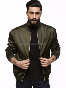 Custom Logo Coated Satin <b>Men's</b> Nylon Bomber <b>Jackets</b> <b>Winter</b> Wholesale Loose Breathable <b>Waterproof</b> Windproof Reversible Design - Product Image 2