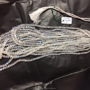 Natürliche AAA Regenbogen Mondstein facettierte Rondelle Perlen Edelstein Halskette zum Großhandel Fabrik preis von Hersteller Lieferanten