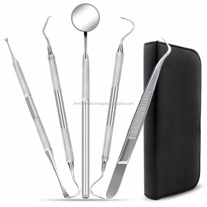 Kit de détartrage dentaire acier inoxydable, kit médical de haute qualité pour hygiène dentaire, ensemble de nettoyage des dents, 5 pièces - Product Image 6
