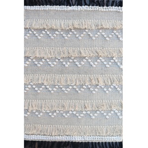 Alfombras de algodón bohemias marroquíes tejidas a mano ecológicas y respetuosas con las mascotas con patrón geométrico - Product Image 1