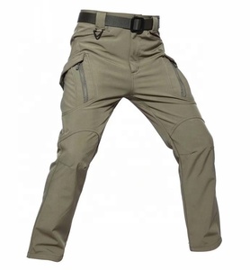 Men's High-Waist Cargo Trouser Plus Size <b>Cotton</b> Working Pant with Waterproof Breathable Canvas <b>Fabric</b> Flat Front Design Winter - Product Image 3