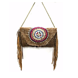 Bolso de Mano Tipo Clutch de Piel para Mujer, Diseño de Última Moda, Hecho a Mano, con Forro de Algodón y Piel Natural, Estilo Pouch - Product Image 1