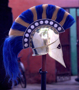 Tmoha-Casco Medieval de Corinthian, piel de color azul y dorado - Product Image 2