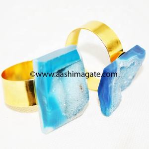 Nouvelle Arrivée Feng Shui Style Fantaisie Véritable Agate Serviette Anneau Pierre Précieuse Décoration de La Maison avec Mascotte Design - Product Image 3