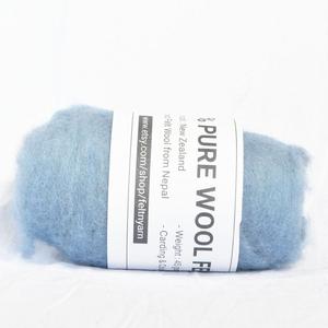 Hilo de lana de origen de Nueva Zelanda, 100%, de fieltro puro, esponjoso, suave, brillante, teñido, para mujeres, tejedores artesanos - Product Image 5