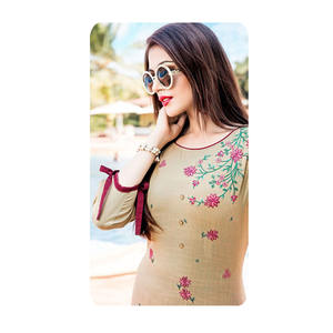 Rayón algodón estilo étnico Kurti con Plazzo ocasiones especiales Saree para adultos suministro a granel de La India - Product Image 1