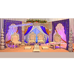 Decoración de escenario de boda india, pilares de fibra de diseño, nuevo diseño, con pilares - Product Image 1
