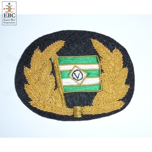 Patch brodé en tissu avec fil doré brillant, personnalisé OEM, pour la décoration d'uniformes de mode, à coudre, patch pour blazer, vente en gros - Product Image 3