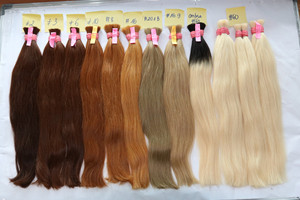 VENTE CHAUDE COULEURS BRÉSILIENNES CHEVEUX DROITE DOUBLE TIRÉ CUTICULE ALIGNÉ VIERGE REMY RUSSE EXTENSIONS DE CHEVEUX HUMAINS - Product Image 2