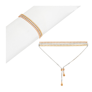 18kt Rose, Clásico 18 K chapado en oro sin decoloración de acero inoxidable liso pulsera de oro mate brazalete para las mujeres - Product Image 1