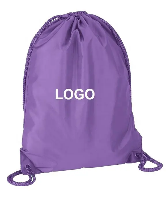 Hoge Kwaliteit Promotie Bedrijf Logo Custom Gym Rugzak 210D Polyester Koord Draw String Bag