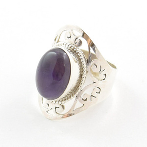 Adjustable Band 925 Sterling Silver <b>Ring</b> for Women Purple Amethyst Fashion Designer Birthstone Eternity Promise <b>Midi</b> <b>Rings</b> Bands - Product Image 6