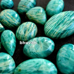 พลอยขายส่งจำนวนมากหลวมผสมหายากของแท้ Cabochon Amazonite