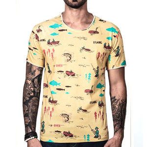 T-shirt homme 100% coton, estival et confortable, de haute qualité, design fleuri - Product Image 5