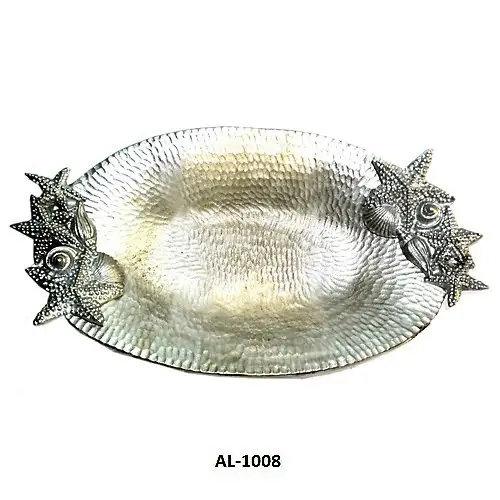 Kare şekli altın alüminyum Metal suplalar dekoratif tasarım sofra çanak yemek tabakları en Trendy tasarım
