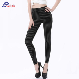 Salspor − pantalon Slim à rayures pour femmes, Leggings, Slim, haut élastique, taille haute, Push-Up, à Compression, de Yoga - Product Image 2