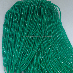 Cuentas de piedras preciosas de bola redonda lisa de Calcedonia de ónix verde de primera calidad certificadas por terceros hechas en la India - Product Image 6