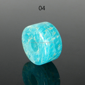 Cuentas de Amazonita Natural de Calidad AA, 14x8x4.5mm, Lisas, en Forma de Neumático, Piedras Preciosas Verdes con Orificio Grande para Pulseras, Estilo Europeo, Gemas Ishu - Product Image 4