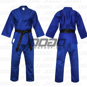 Fabricación uniforme de Judo personalizado para hombre, mujer y niño color blanco y azul con cinturón de traje - Product Image 1