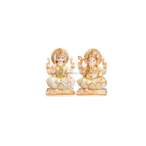 Marble Goddess Laxmi Ganesh Statue - Product Image 1