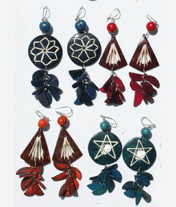 ต่างหูสีมะพร้าว Alpaca,ทำด้วยมือแบบแขวนด้วยด้ายทอสไตล์บราซิลเครื่องประดับ Coco ขายส่งแปลกใหม่สำหรับสุภาพสตรี - Product Image 1