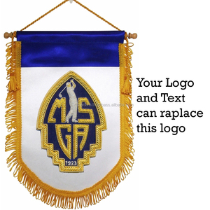 Logo Kustom/Monogram/Tangan Bordir Bullion Bordir Bendera dan Bendera Meja dengan Bullion Fringes